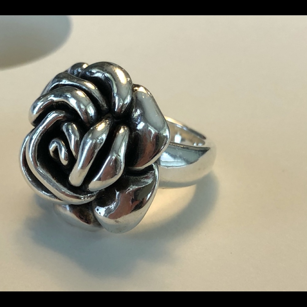 Sterling Silver Large Rose ring